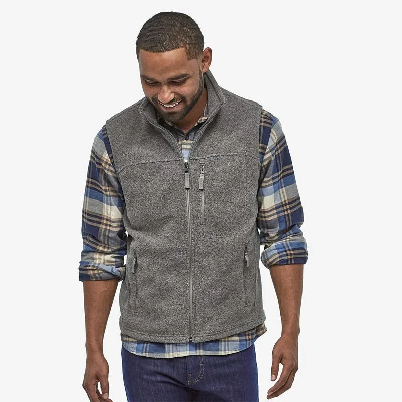 Mens Fleece Vest Outdoor Sleeveless Jacket Waistcoat Knitted Sleeveless Fleece Gilet